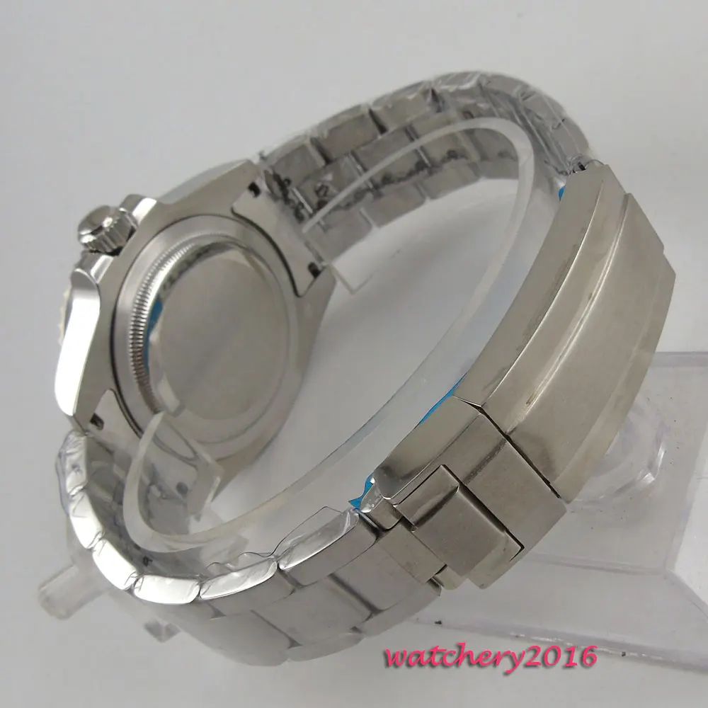 Мужские автоматические механические часы Bliger с черным циферблатом сапфировым