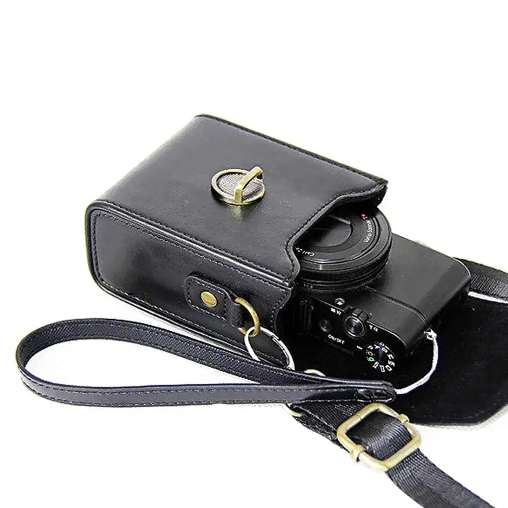 Чехол для камеры из искусственной кожи с ремешком Panasonic Lumix DMC TZ200 TZ100 TZ110 TZ91 TZ90 TZ95 ZS70