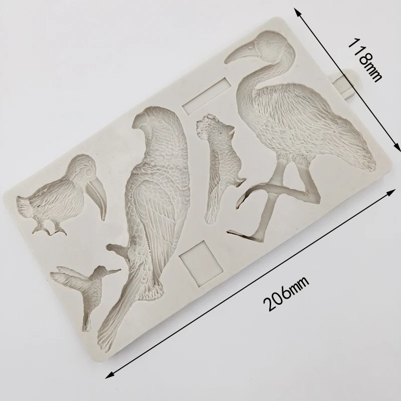 minsunbak Various Bird Silicone Molds DIY Cake Decoration Chocolate 3D Gingerbread Baking Tool Sugar Craft Tools | Дом и сад