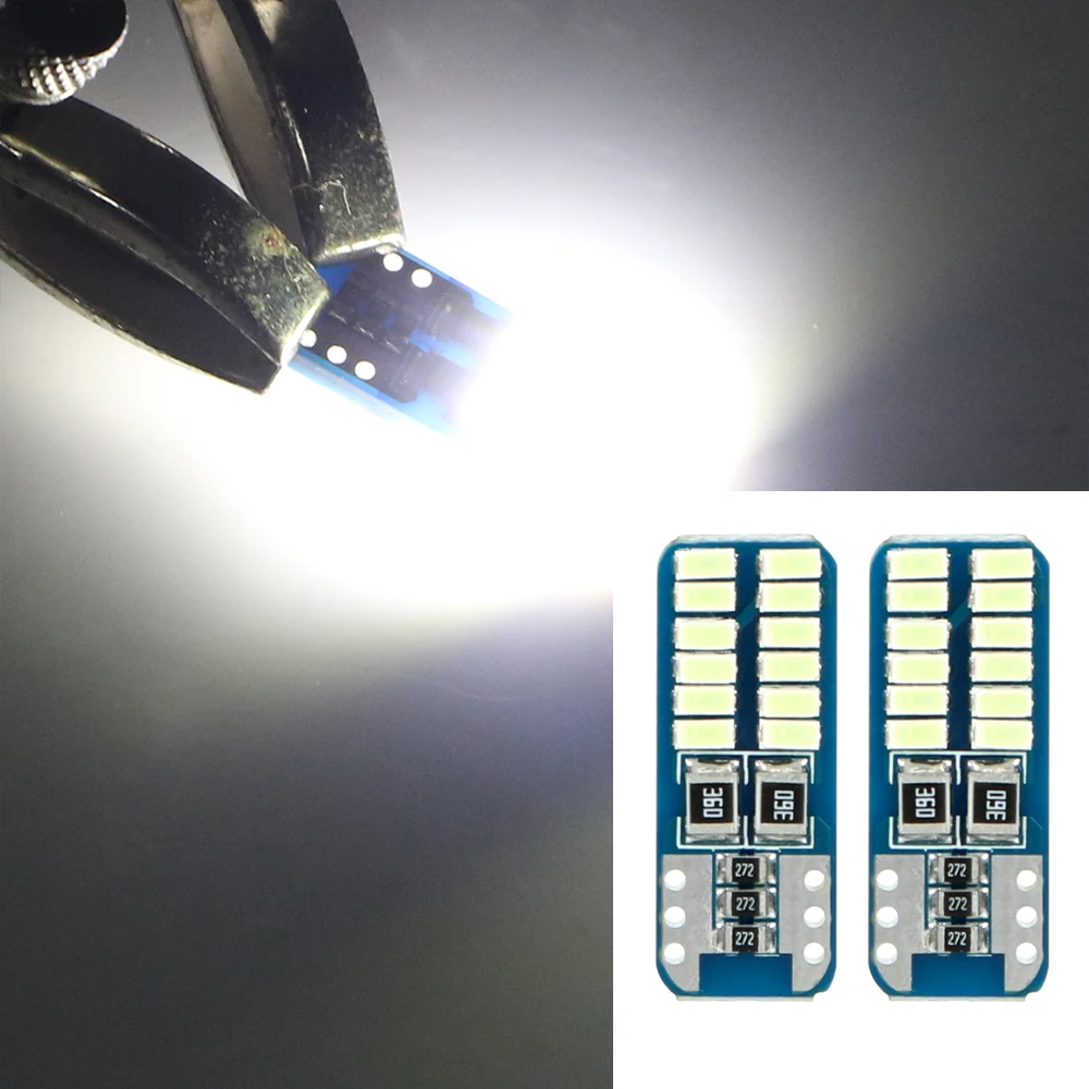 Сигнальные лампы LEEPEE T10 3014 24SMD автомобильные габарисветильник огни кристально