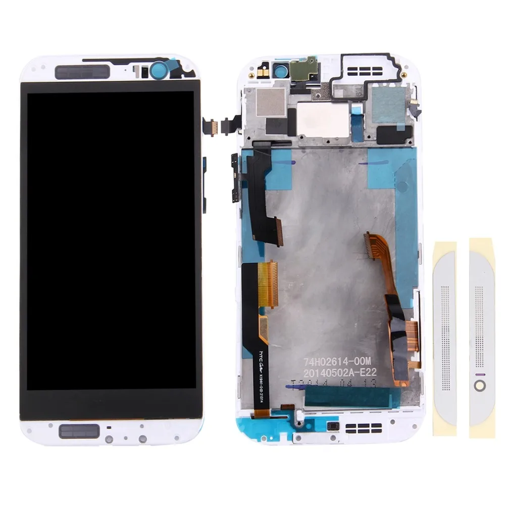 Новый ЖК-экран и дигитайзер в сборе для HTC One M8 (верхний + нижний) с рамкой передним