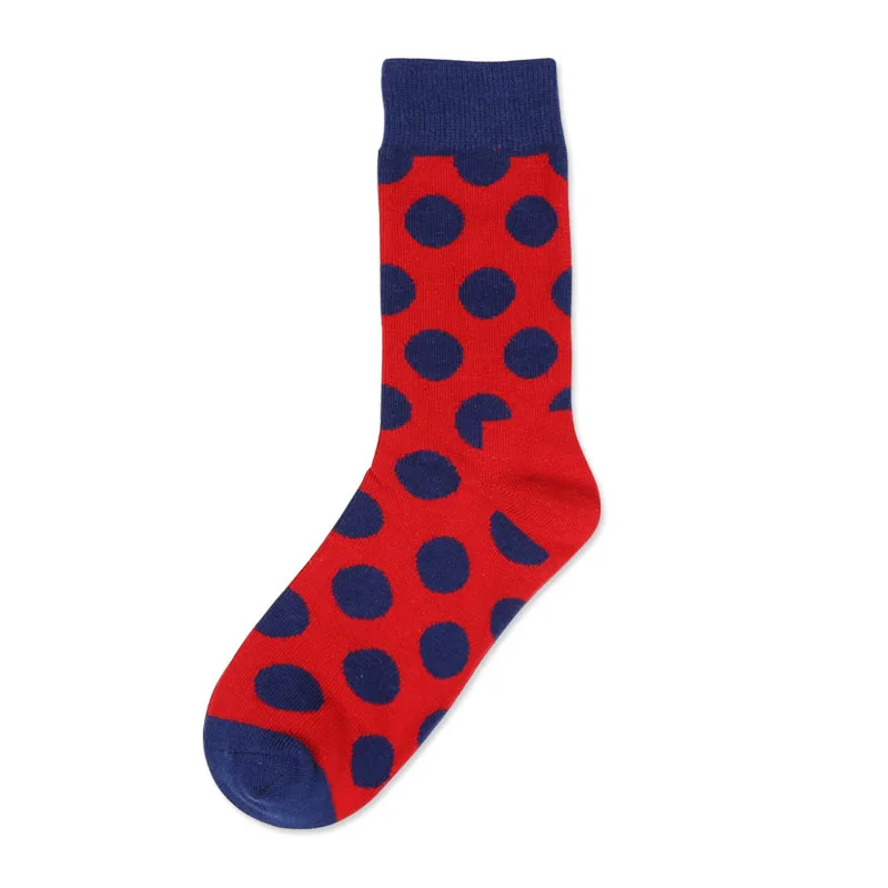 Модные Лидер продаж Для женщин гольфы в стиле пэчворк горошек Хлопок Happy Socks