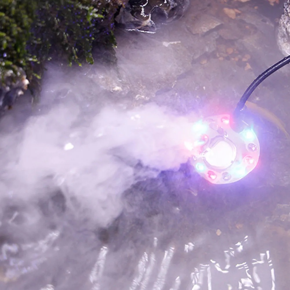 12LED ультразвуковой туман изготовитель фар Fogger воды фонтан Пруд ваза увлажнитель