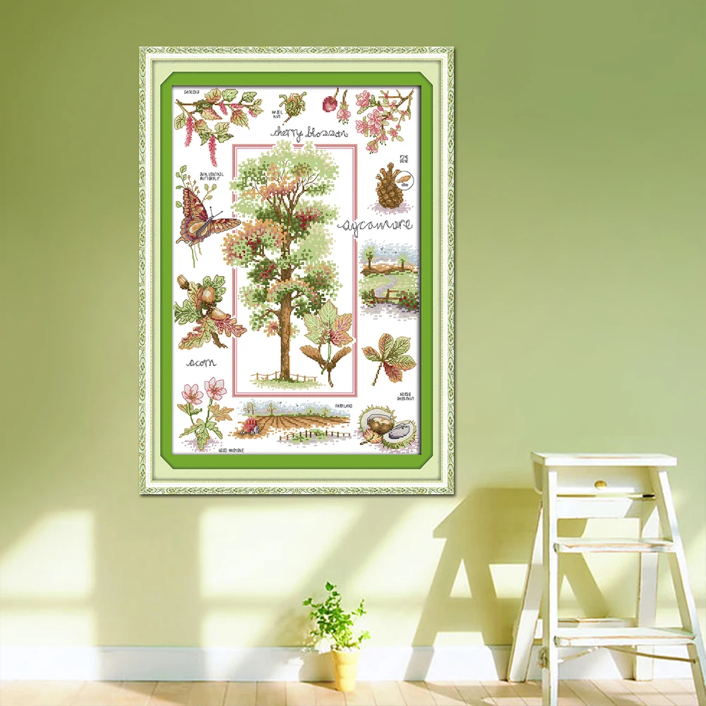 Joy Sunday ботанический сад вышивка крестиком F894 14CT 11CT посчитано и отпечатанное
