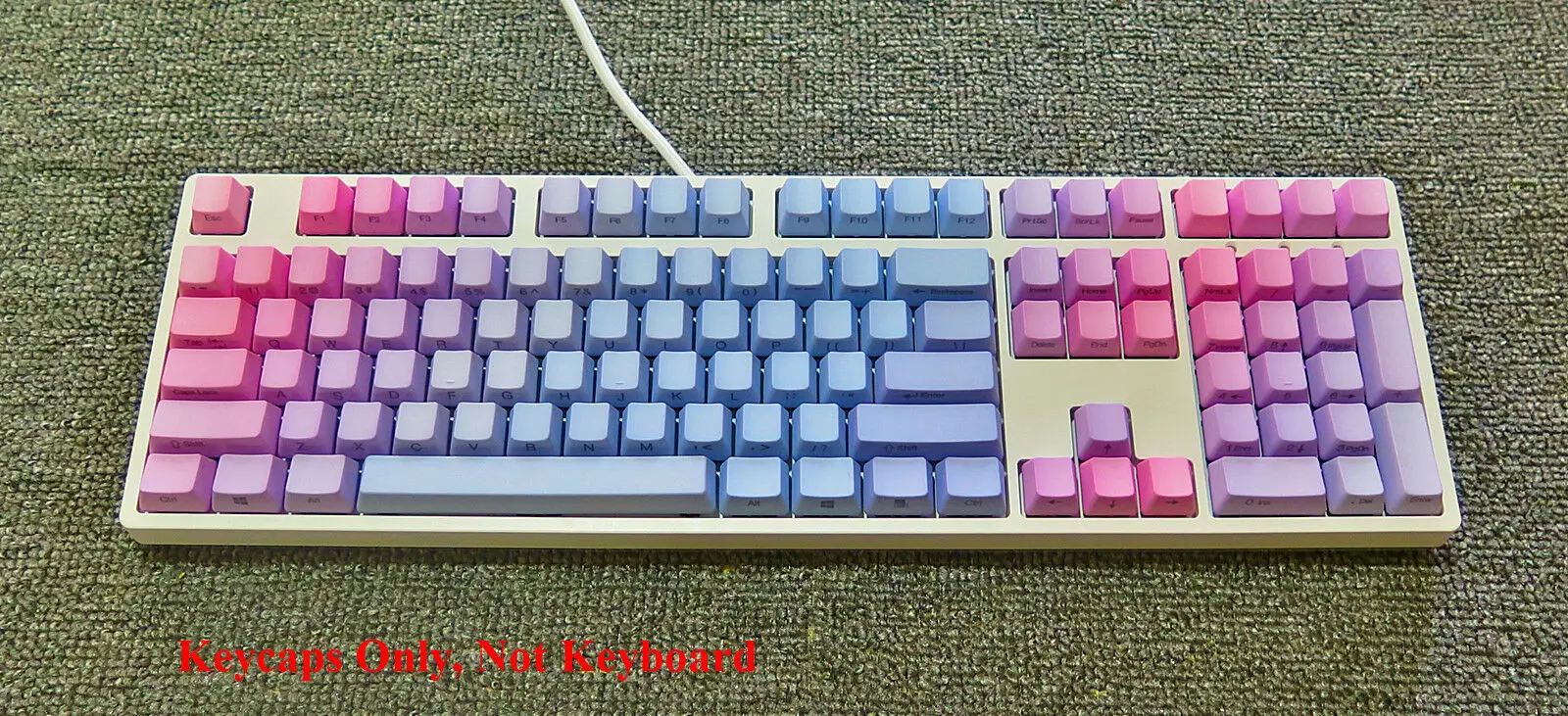 87/104 клавиши PBT градиентная синяя красная клавишная крышка ANSI OEM профиль ключевой