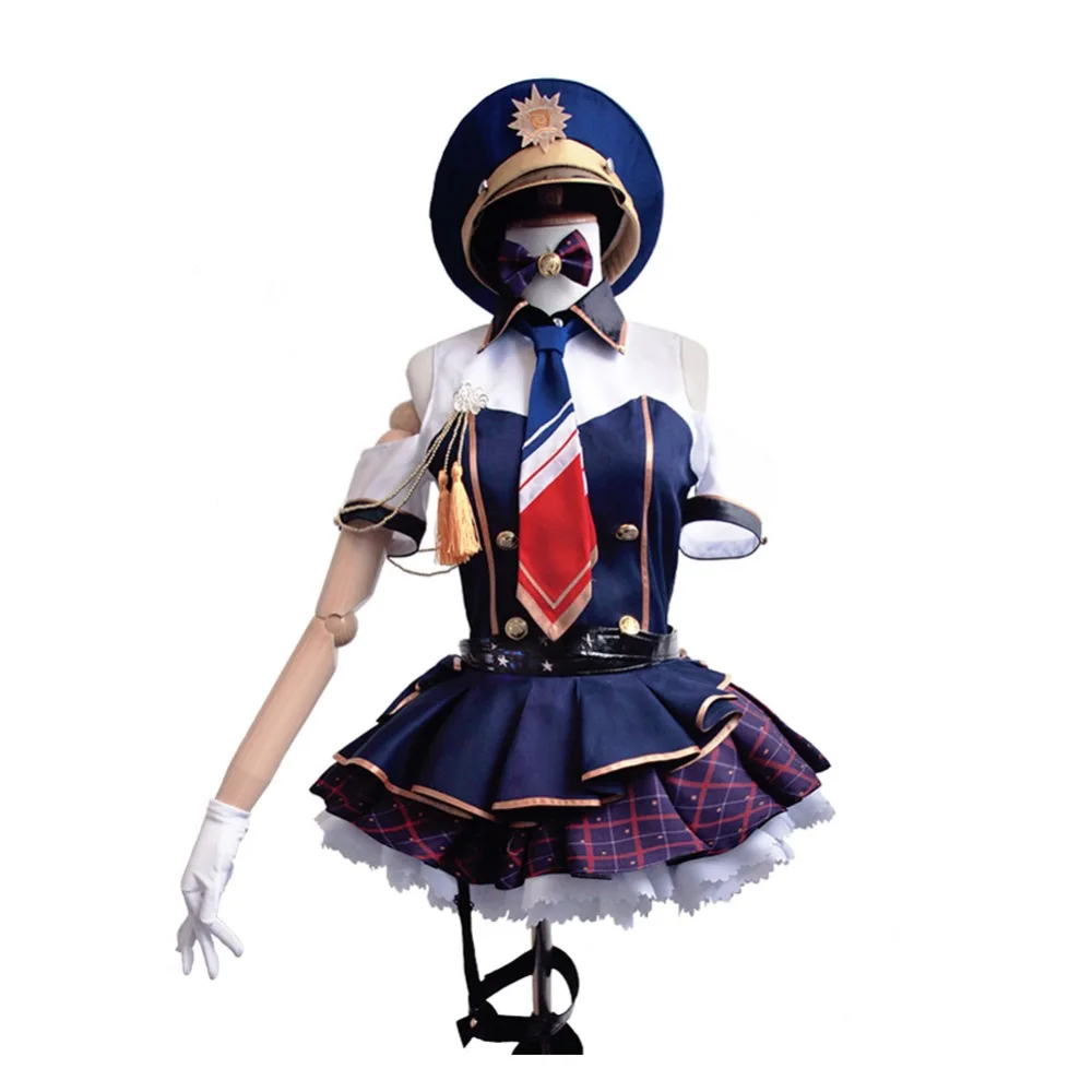 Бесплатная доставка Аниме Lovelive! Костюм для косплея минами Кодори полицейская