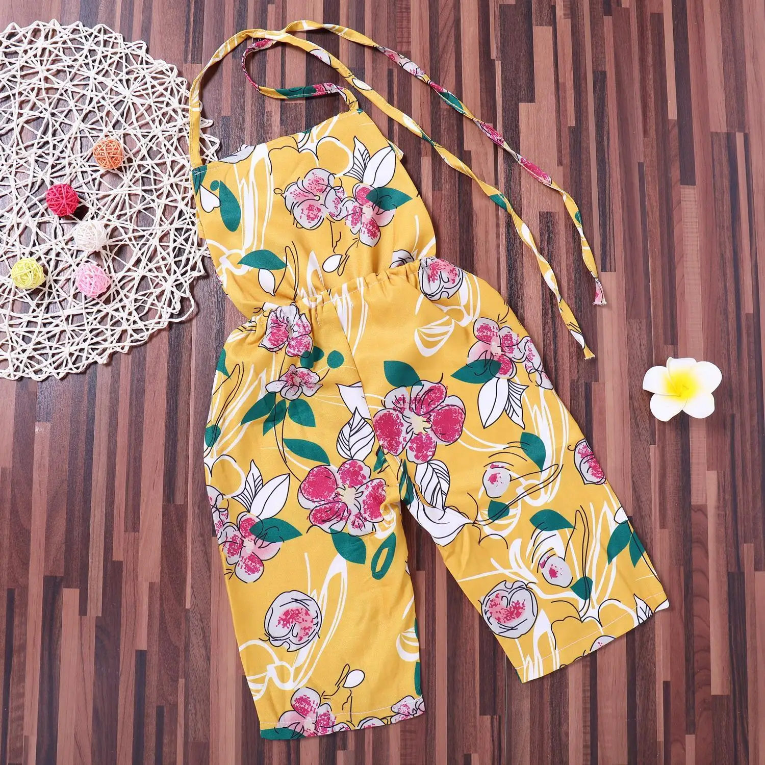 

OpenBeauty Little Kids Floral Toddler Girls One Piece Cute Bodysuit Romper