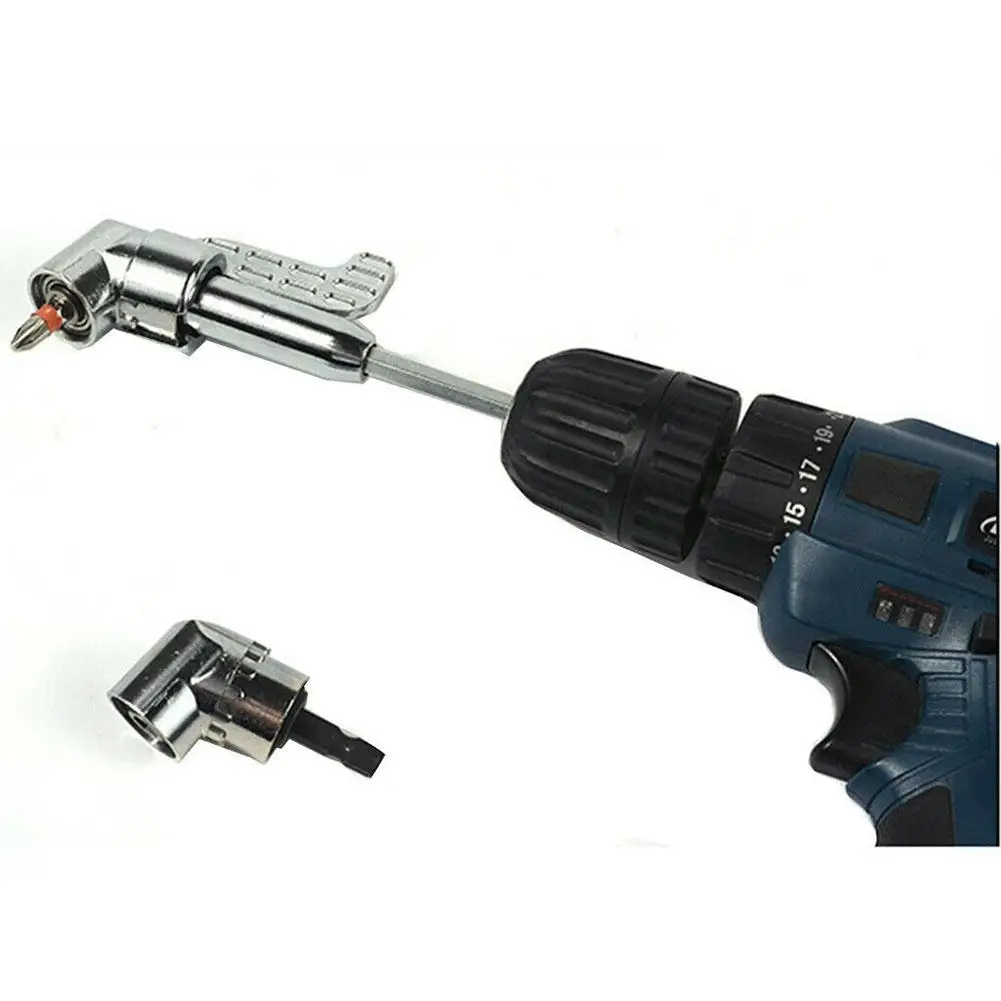 

105 Degree Angle 1/4" Extension Hex Drill Bit Screwdriver Socket Holder Adaptor Sliver