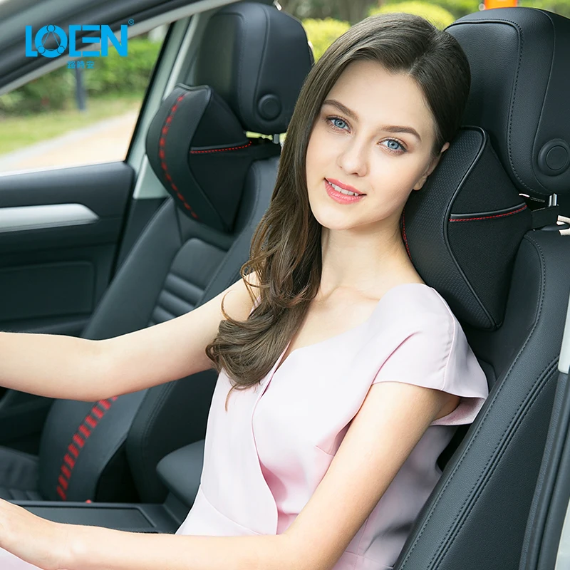 Автомобильная подушка для шеи LOEN объемная из натуральной пены с эффектом памяти