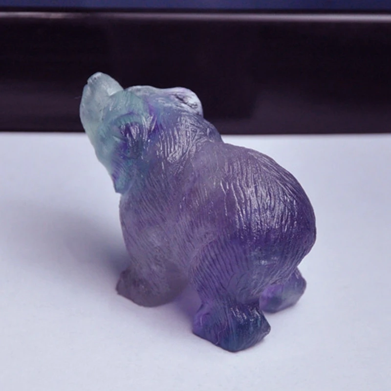 Горячая 1 шт. флюоритовая Хрустальная имитация полярного медведя ремесла