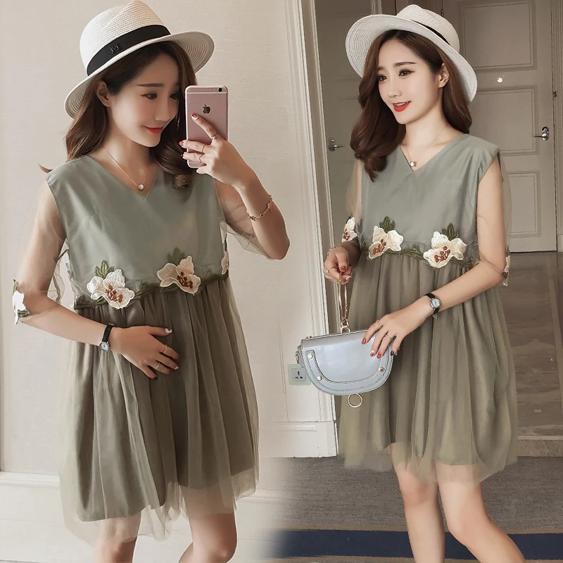 Корейская версия нового платья для грудного вскармливания летнее платье из