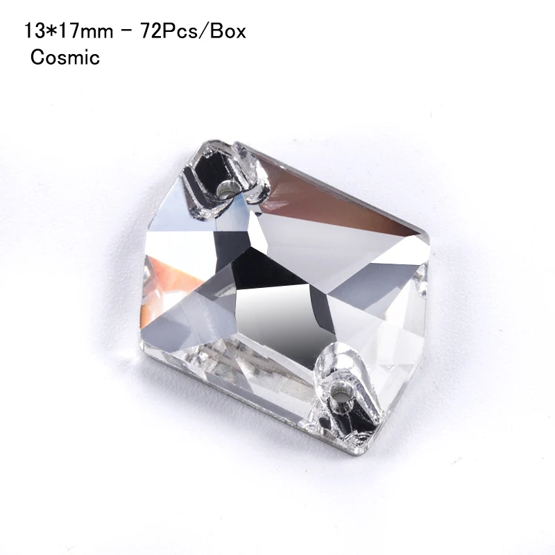 Cosmic-13x17mm-72Pcs ААААА кристально чистые пришитые стразы, Золотая основа пришитые камни распорные пуговицы для украшения для одежды - Цвет: Cosmic-13x17mm-72Pcs