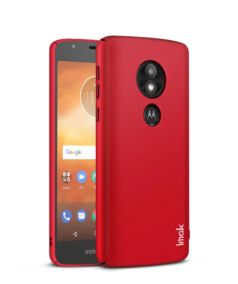 5,2 ''Джаз Etui чехол для Motorola MOTO E5 Play чехол IMAK жесткая накладка на заднюю панель для Motorola E5 Play чехол оболочка E5Play E чехлы для айфонов 5 5 Play - Цвет: Red case