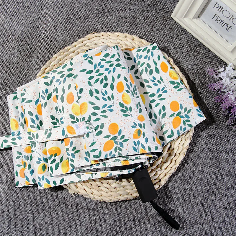 Креативный лимон зонт с защитой от УФ-лучей солнечные и дождливые складные