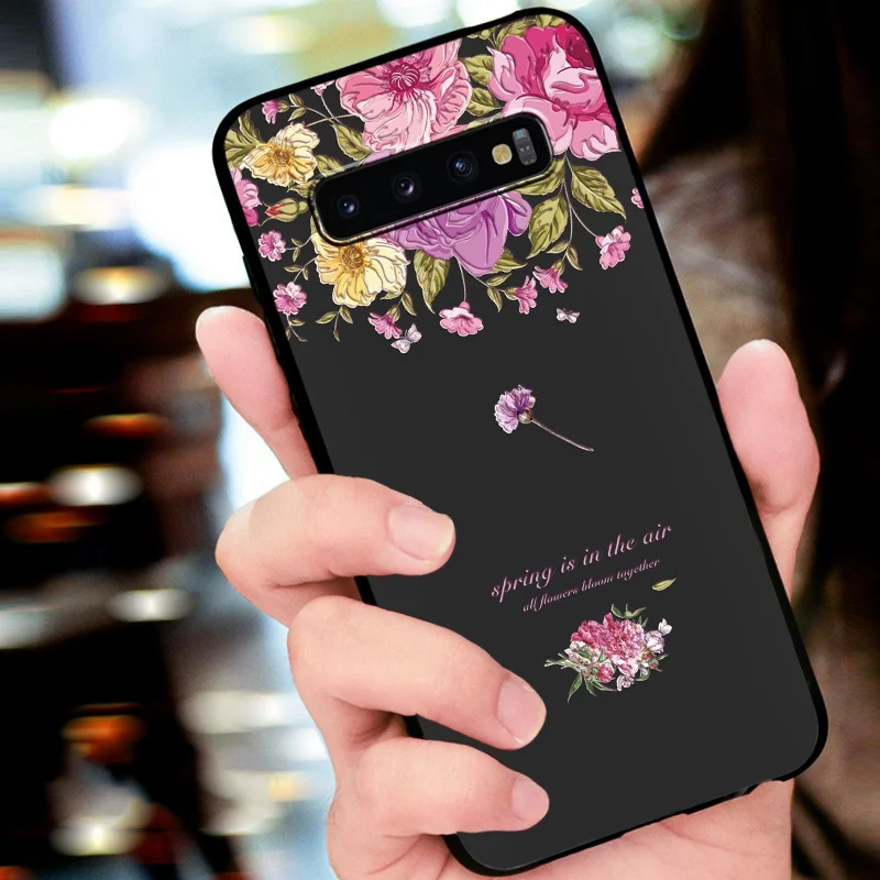 Тиснением старинные Восточной Азии Китайский Японский Стиль чехол для samsung S10 плюс S10 Снежная гора указ Кран Крышка - Цвет: 12