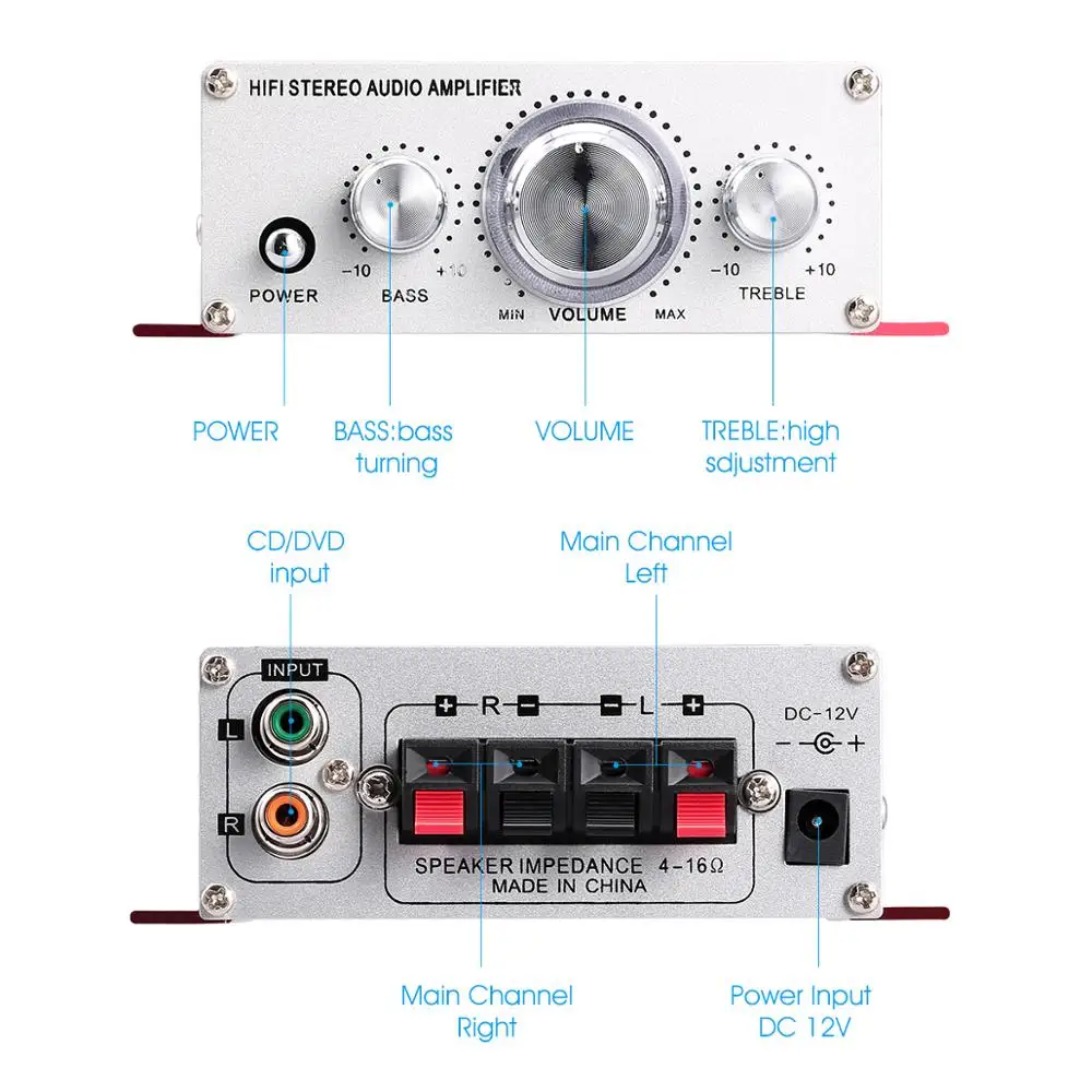 HY 2001 Hi Fi стерео аудио усилитель звуковой режим музыкальный плеер 2 канала CD DVD MP3