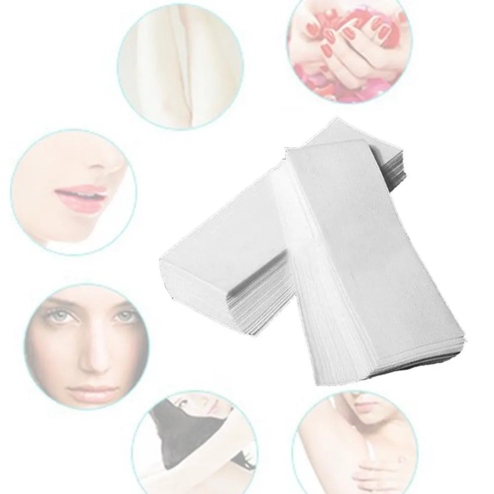 100 шт. Нетканая ткань для удаления тела коврик волос бумажные полоски воск салона
