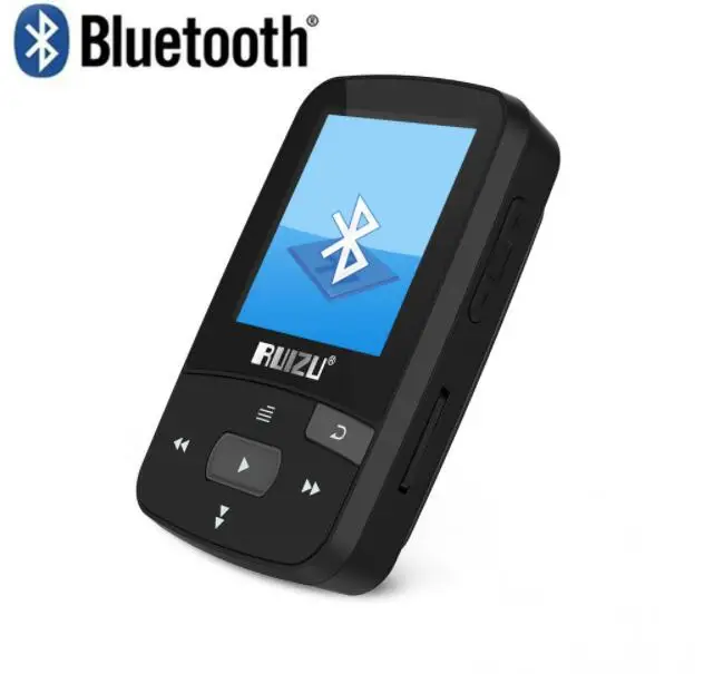 RUIZU X50 Спортивный Bluetooth MP3 плеер 8 ГБ мини прищепка с экраном поддержка FM запись