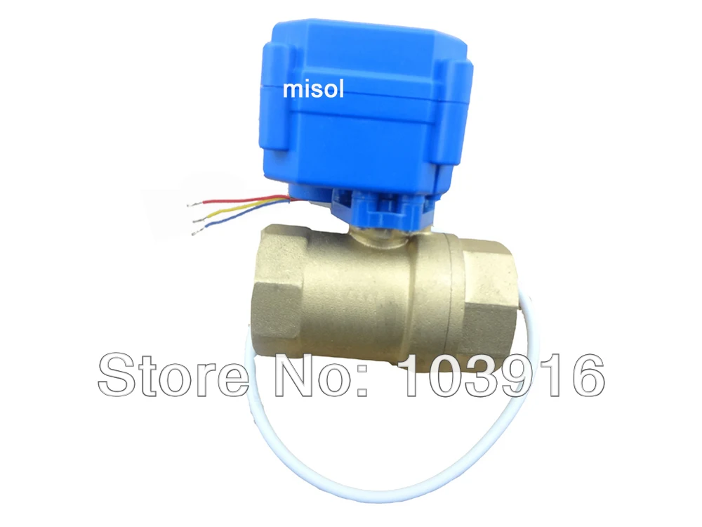 Моторизованный латунный шаровой клапан G3/4 &quotDN20 BSP (уменьшающий порт) 2 ходовой CR02
