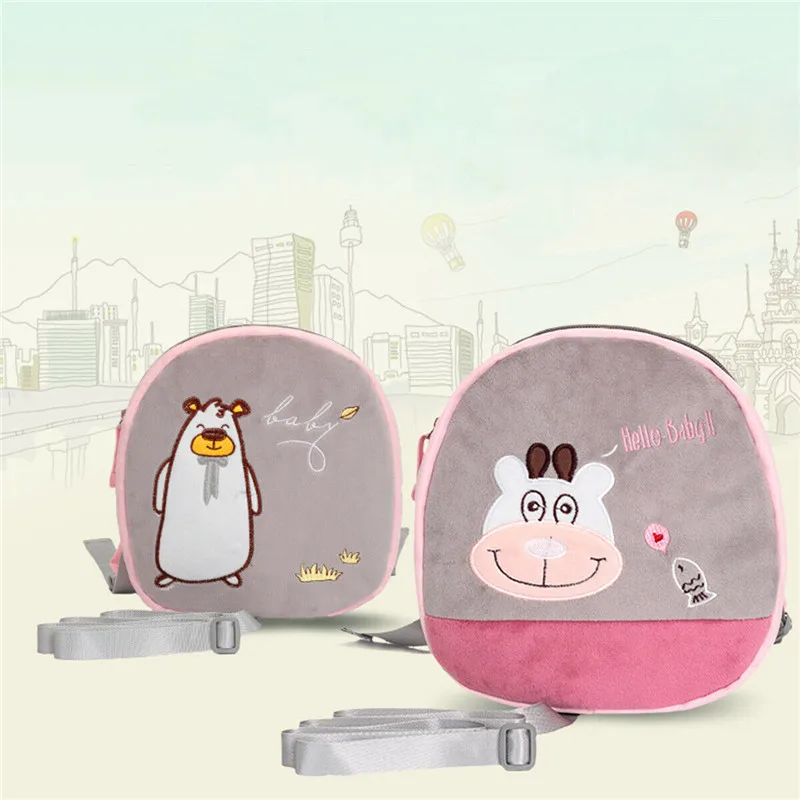 Рюкзак детский из ткани Оксфорд с ремешком изображением животных | Багаж и сумки