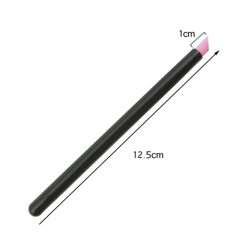 1Pcs Quartz Stone Nail Cuticle Pusher Remover Trimmer Scrub Pen Black Handle Pedicure Manicure Care Tools Set |