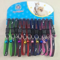 240pcslot good quality cute fashion jean pet collars with bells for small dogs necklace puppy kitten cat collars free shipping