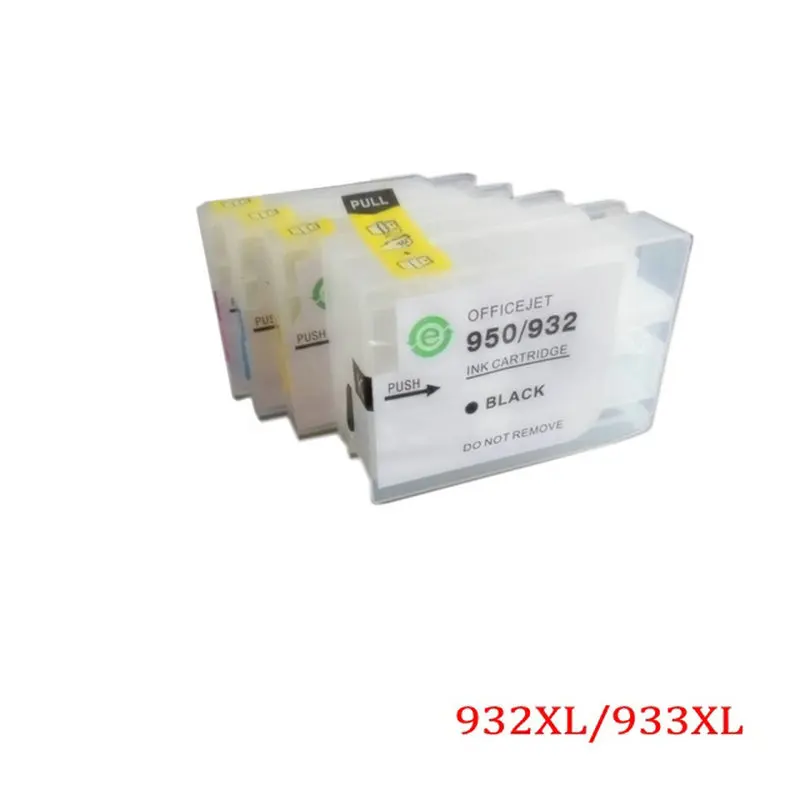 Einkshop 4 шт. для HP 932 933 перезаправляемый картридж 932xl 933xl 6600 6100 6700 7110 7610 7612 7510 7512 с