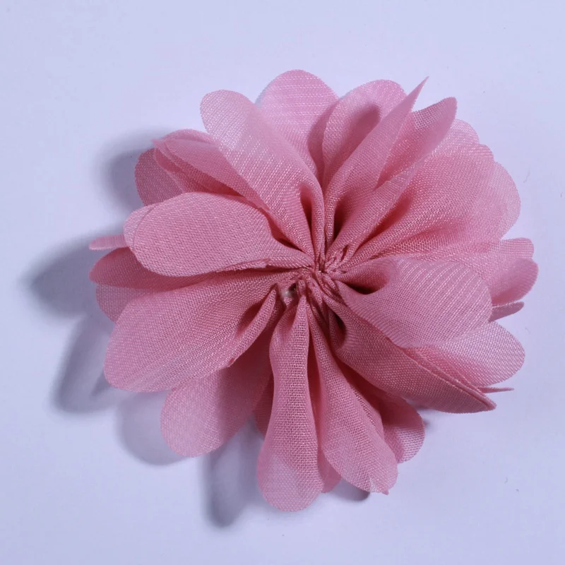 Dusty Pink 10 шт 6,5 см горячая Распродажа пушистые балерины ткань шифон в цветочек для платья Подсолнух Кружева Искусственные цветы для свадебного украшения - Цвет: Dusty Pink