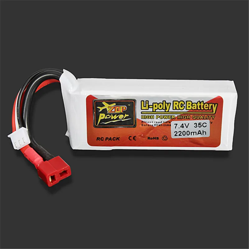 Горячая Новинка Аккумуляторная Lipo батарея ZOP Power 7 4 В 2200 мАч 2S 35C T вилка для