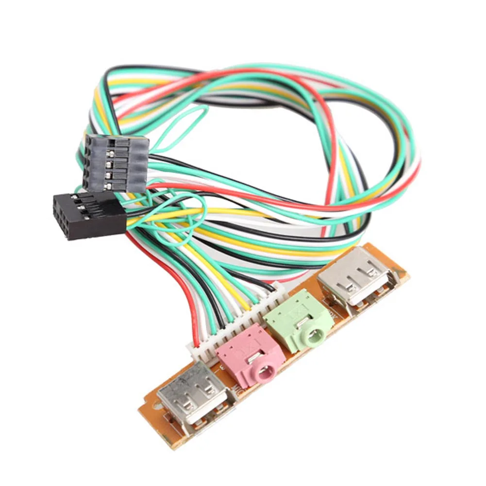 100% Совершенно новая панель с 2 USB 0 портами s PC чехол для компьютера Передняя аудио