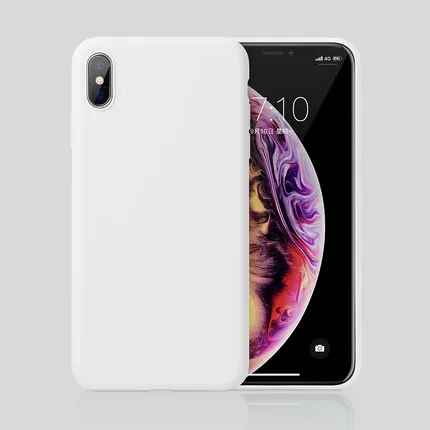 White Официальный силиконовый чехол для iPhone X XS Max XR 6 6S 7 8 чехол для телефона s для iPhone 6Plus 6splus 7Plus 8Plus чехол - Цвет: White