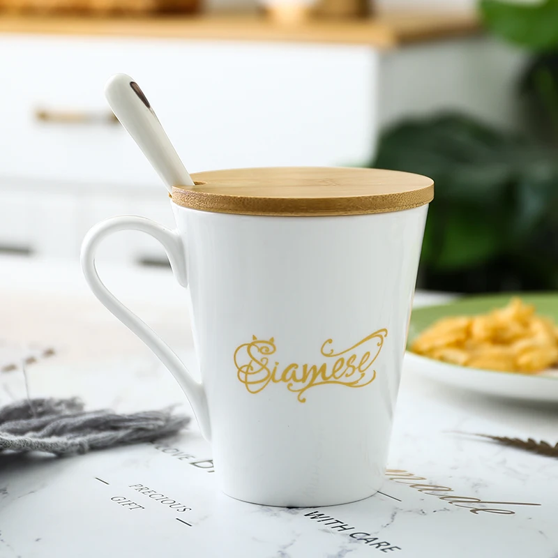 Новинка 2019 сиамские керамические кружки для кошек Милые Чашки с животными