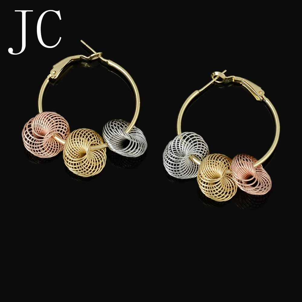 Модный комплект ювелирных изделий высокого качества Италия 750 золото серьги