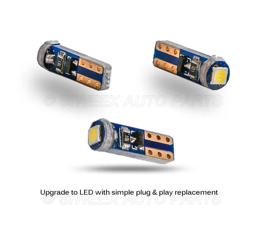 Автомобильные светодиодные лампы W3W T5 4 шт. 1SMD 3030 Canbus без ошибок индикатор