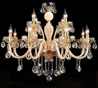 amber color chandeliers bedroom modern crystal chandelier lighting 8 lights crystals lamp gold classic dining room lamps led