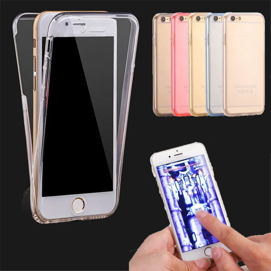 Ультратонкий прозрачный ТПУ силиконовый гибкий мягкий чехол для Apple iPhone 6 6s 7 / Plus 5S