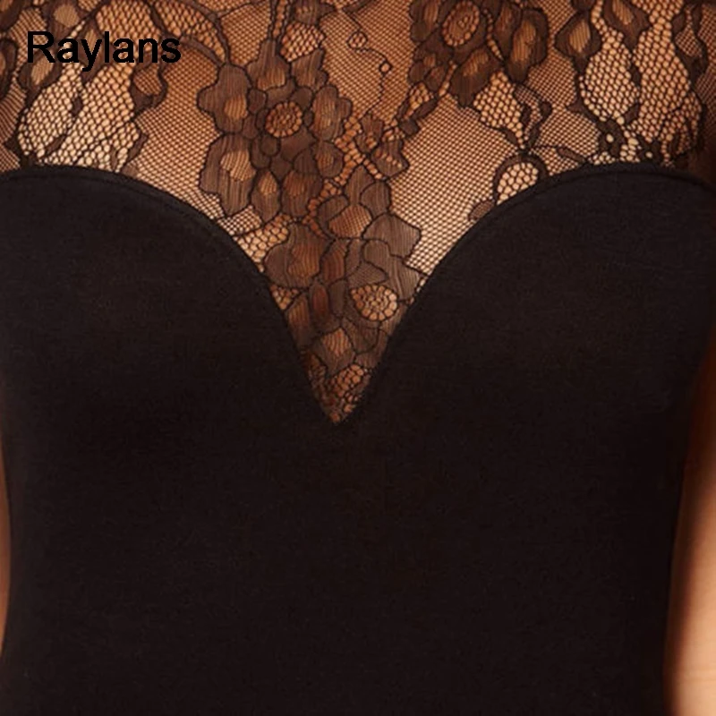 Raylans Chic Women Sleeveless Lace Bodycon Dress Evening Party Short Mini | Женская одежда
