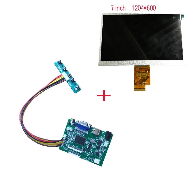 7 дюймов ЖК дисплей панель 1204*600 + драйвер платы VGA/AV 40pin 50pin|lcd driver board hdmi|lcd boarddriver hdmi |