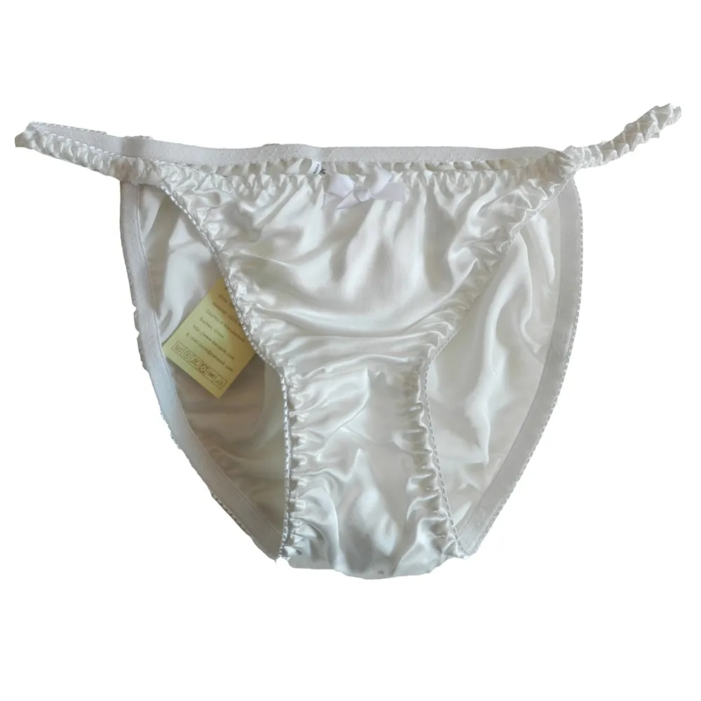 1 pcs 100% Silk Women's String Bikini Panties Size S M L XL 2XXL |