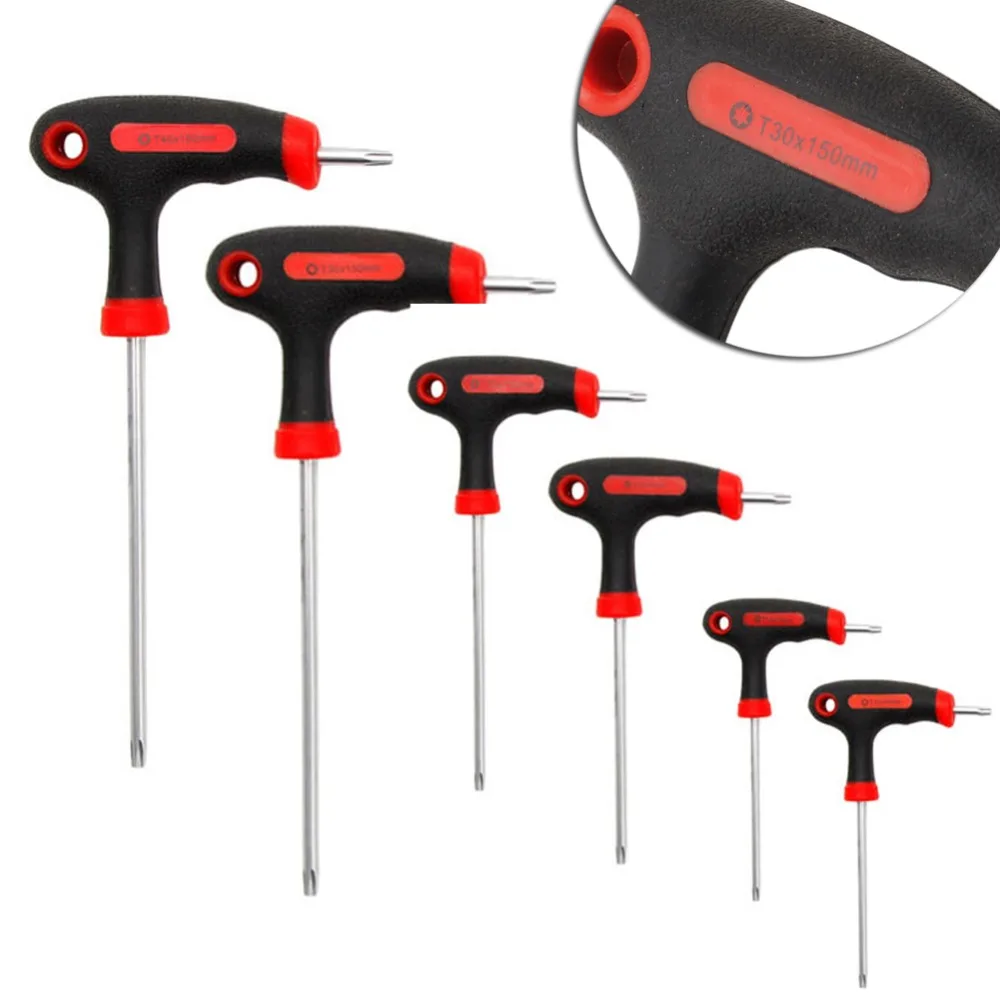 

T-Handle Grip Torx & Hex Allen Key Screwdriver Driver Tool T10/T15/T20/T25/T30/T40