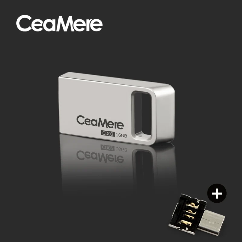 

Ceamere CD02 USB Flash Drive 8GB/16GB/32GB/64GB Mini Pen Drive Metal Pendrive 2.0 Flash Drive Memory stick USB disk 64GB USB