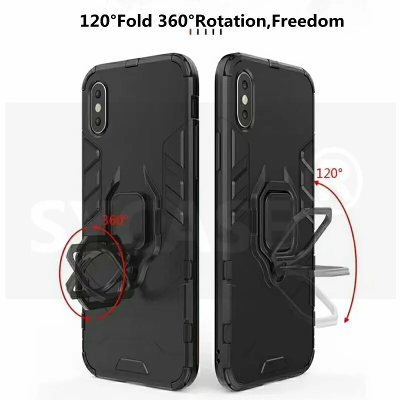SYCASE Armor case For xiaomi Mi Max2 mobile phone anti-fall bracket ring iron man TPU + PC fully enclosed |
