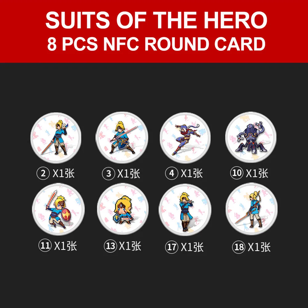 8pcs suits Игровая карта amiibo совместимая огненная эмблема: threehouse Zelda NFC круглая карта NS switch Super Odyssey - Цвет: 8pcs suits