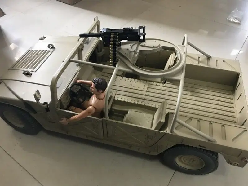 

For Collection 1/6 Diecast Sand Color Painting Hummer Military Truck Vehicle Model for 12'' Action Figure Scene accessories