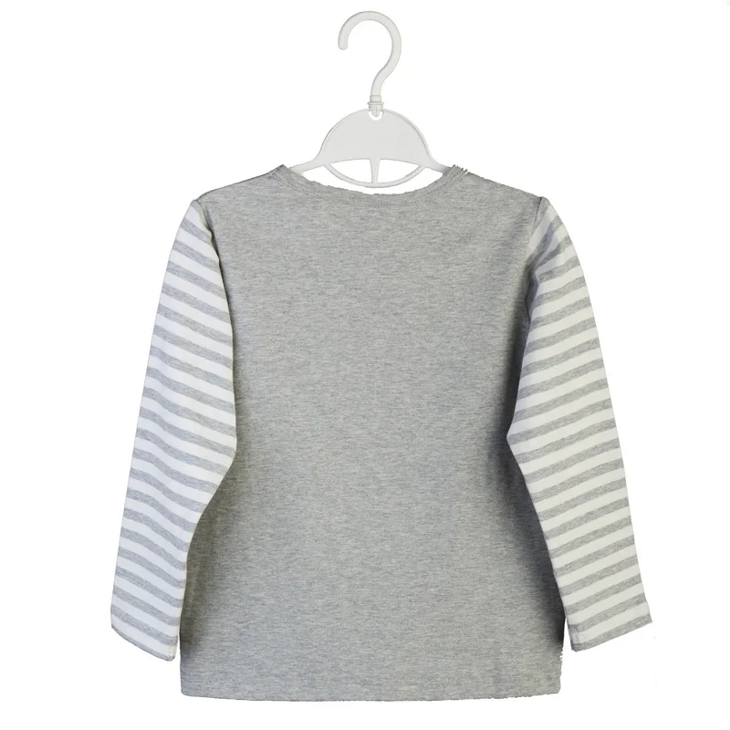 Новый Стиль Дети пижамы костюмы для детей симпатичные pattern полосой белье СЕРЫЙ