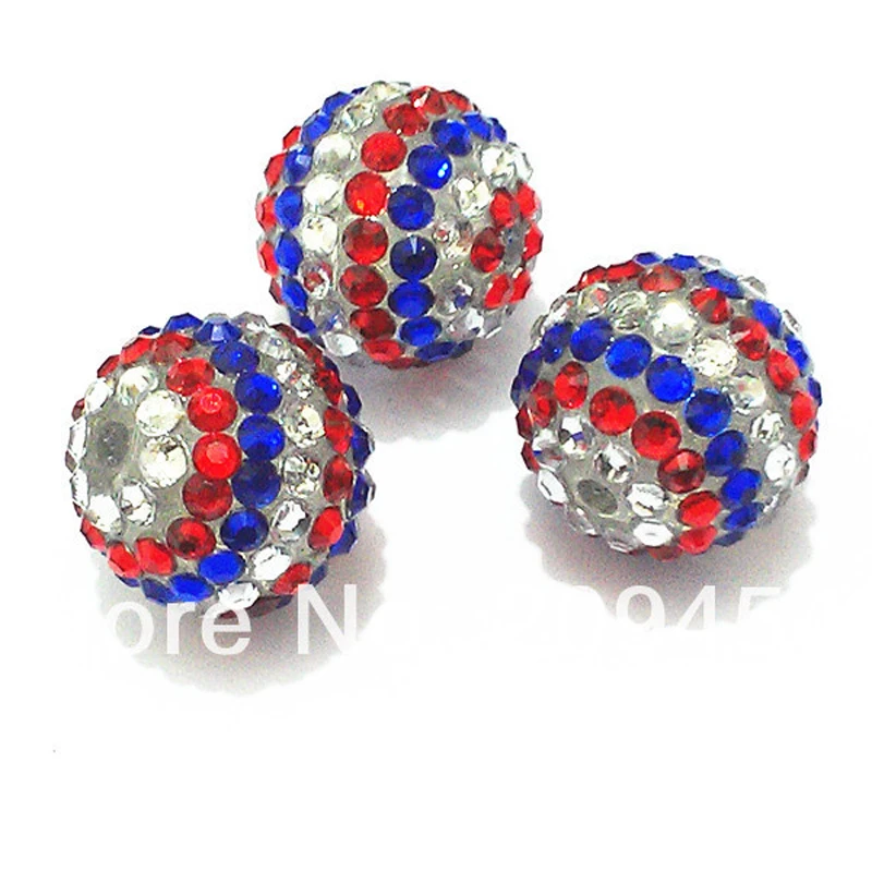 Оптовая продажа! 20 мм 100 шт./пакет смолы полоса Стразы шар бусы для Модные женские