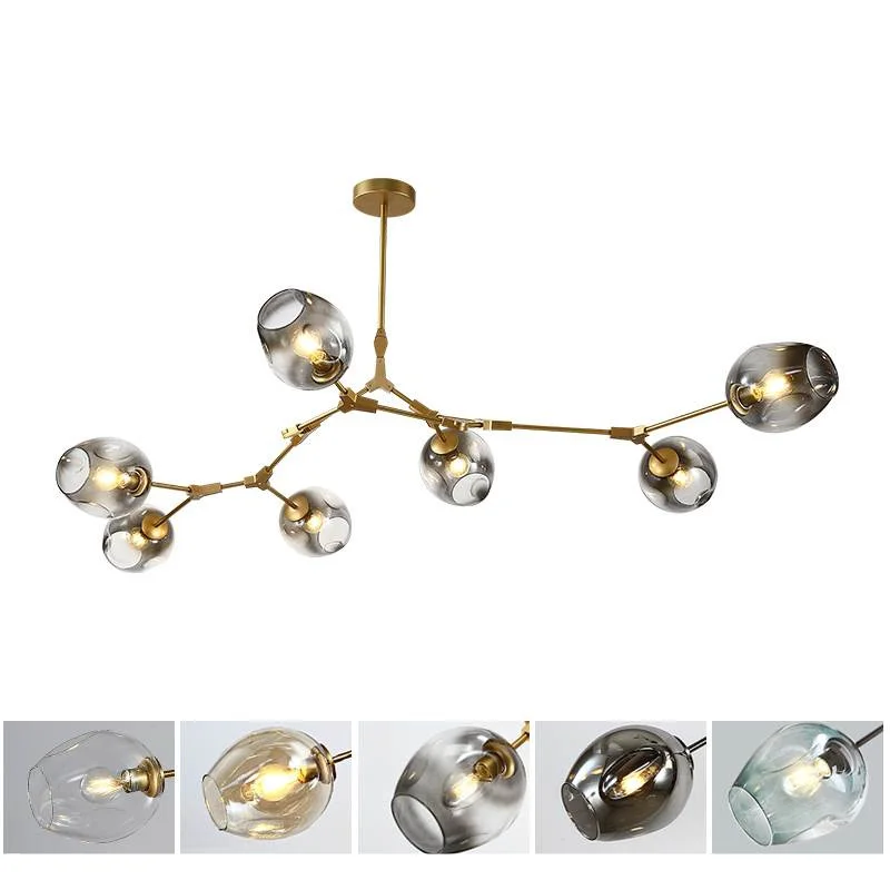 Скандинавский подвесной светильник современный стеклянный кухонный для