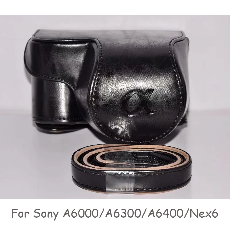 Кожаный чехол высокого качества для камеры Sony A5000/A5100/Nex3/A6000/A6300/A6400/Nex6 сумка на