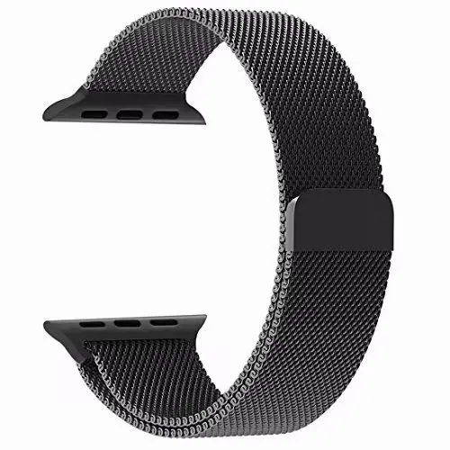 black Ремешок для часов Apple Watch Band браслет из нержавеющей стали наручный браслет 44 мм 40 мм 42 мм 38 мм ремешок умные часы с металлическим браслетом ремешок - Цвет: black
