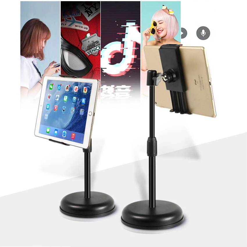 New Tabletop Mounts Stands with Holder for iPad Tablets iPhone Samsung Huawei Xiaomi Mobile Phones Tripod for Video Bloggers